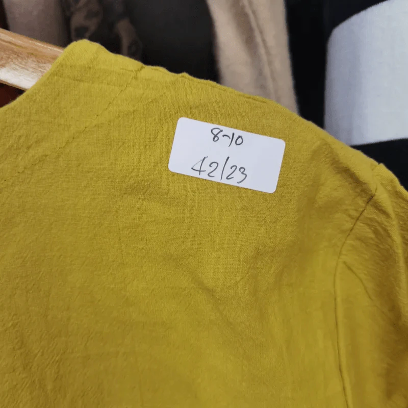 เสื้อแฟชั่น สีเหลือง อก 42 นิ้ว, ยาว 23 นิ้ว รูปที่ 4