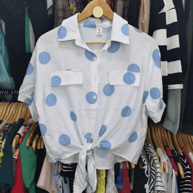 เสื้อแฟชั่น ผูกเอว พลัสไซส์ อก 44 นิ้ว, เอว 20 นิ้ว รูปที่ 2