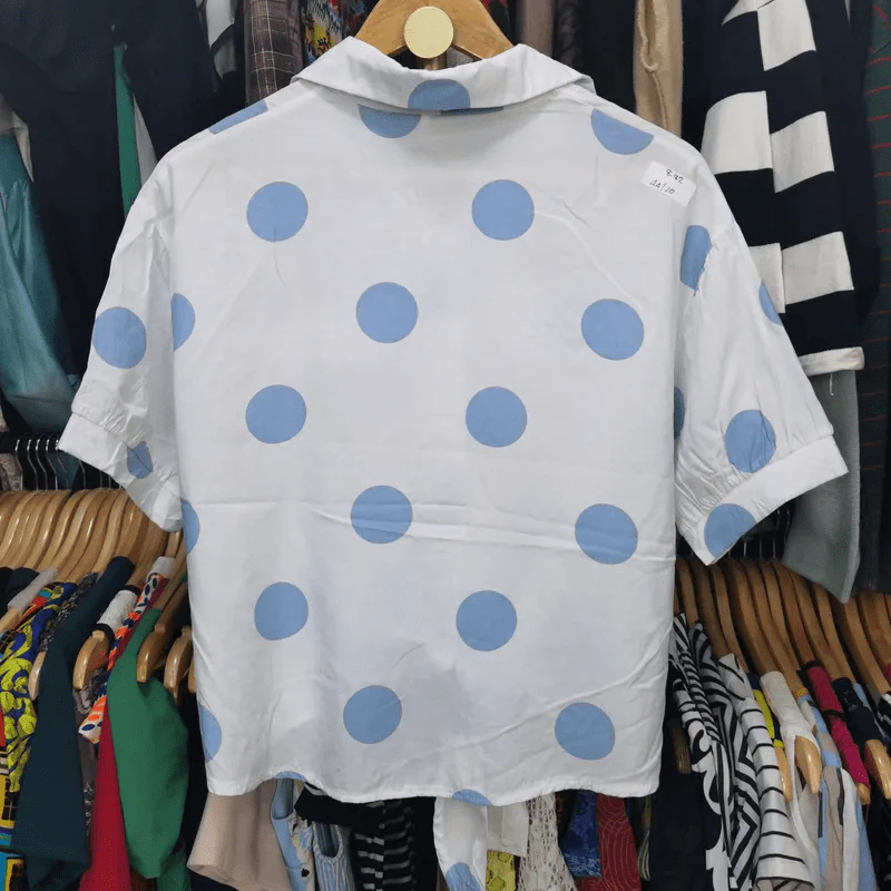 เสื้อแฟชั่น ผูกเอว พลัสไซส์ อก 44 นิ้ว, เอว 20 นิ้ว รูปที่ 5