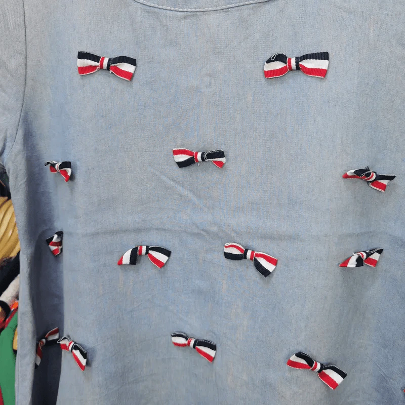 เสื้อแฟชั่น ตกแต่งโบว์ อก 40 นิ้ว, เอว 23 นิ้ว รูปที่ 4