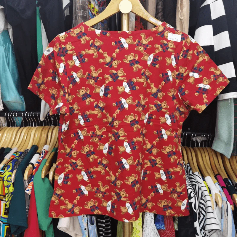เสื้อแฟชั่น ลายหมี พลัสไซส์ อก 40-42 นิ้ว, ยาว 22 นิ้ว รูปที่ 5