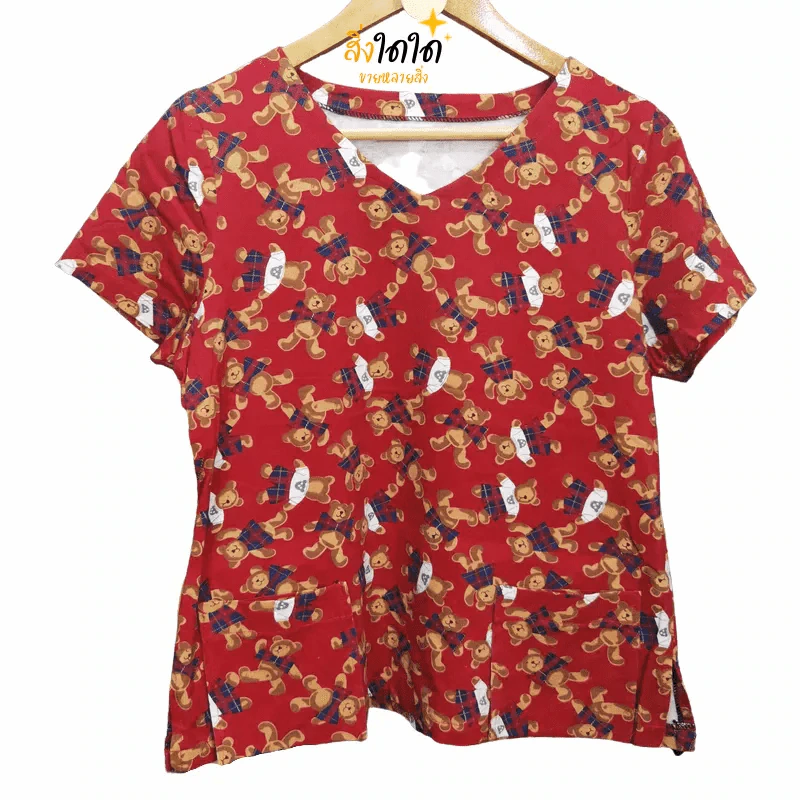 เสื้อแฟชั่น ลายหมี พลัสไซส์ อก 40-42 นิ้ว, ยาว 22 นิ้ว รูปที่ 1