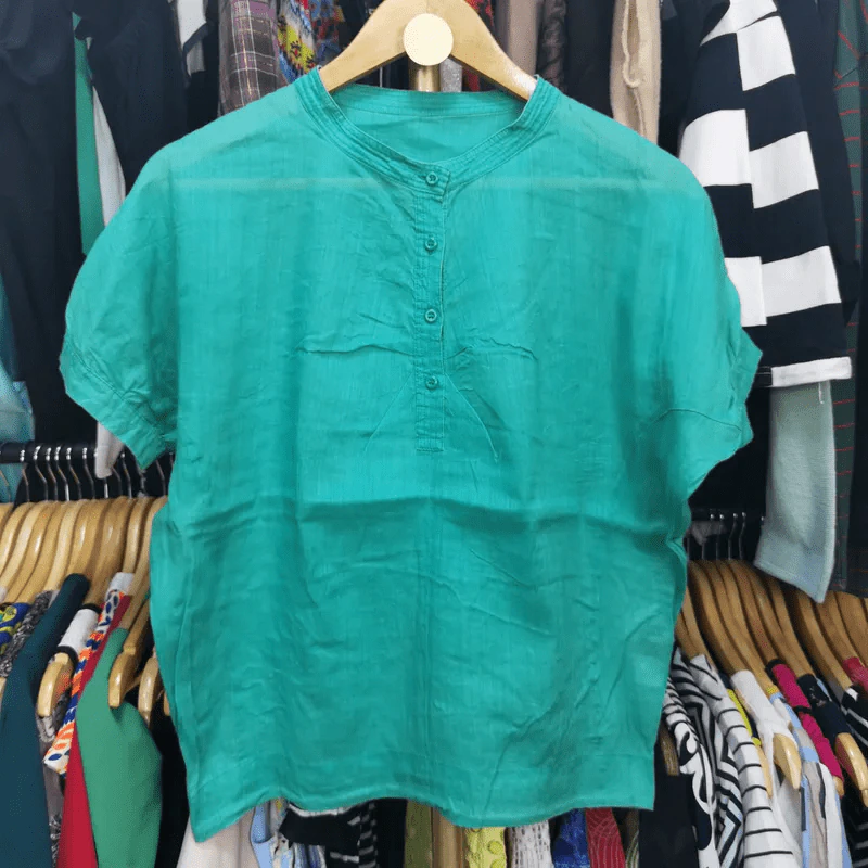 เสื้อแฟชั่น สีเขียว พลัสไซส์ อก 50 นิ้ว, เอว 40 นิ้ว, ยาว 38 นิ้ว รูปที่ 2