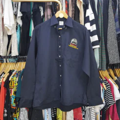 เสื้อเชิ้ตแขนยาวสีน้ำเงิน พลัสไซส์ อก 50 นิ้ว, ยาว 29 นิ้ว รูปที่ 1