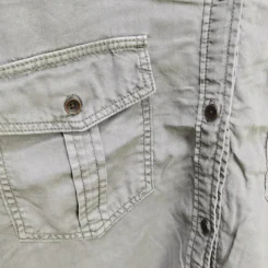 เสื้อเชิ้ตแขนยาว สีเขียวขี้ม้า พลัสไซส์ อก 42 นิ้ว, ยาว 30 นิ้ว รูปที่ 4
