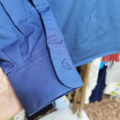 เสื้อเชิ้ตแขนยาว สีน้ำเงิน อก 36 นิ้ว, ยาว 27 นิ้ว รูปที่ 3