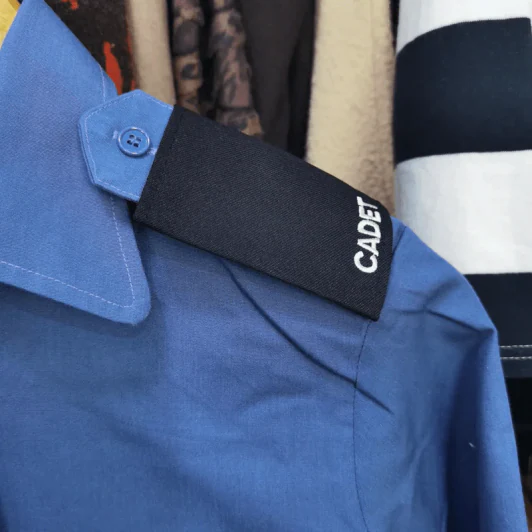 เสื้อเชิ้ตแขนยาว สีน้ำเงิน อก 36 นิ้ว, ยาว 27 นิ้ว รูปที่ 4