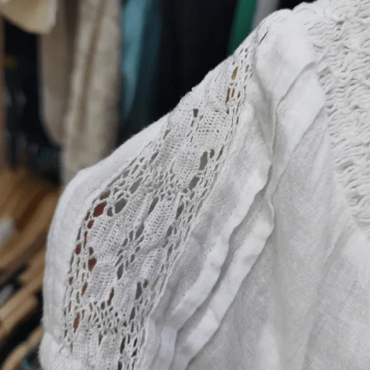 เสื้อสีขาว ใส่ทำบุญ พลัสไซส์ อก 44-46 นิ้ว, ยาว 24 นิ้ว รูปที่ 4