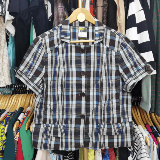 เสื้อเชิ้ตครอป พลัสไซส์ อก 42 นิ้ว, ยาว 23 นิ้ว รูปที่ 1