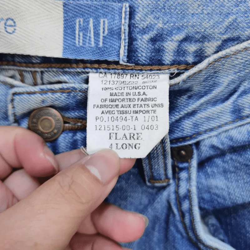 กางเกงยีนส์ Gap เอว 28 นิ้ว, เป้า 9 นิ้ว, สะโพก 38 นิ้ว, ยาว 44 นิ้ว รูปที่ 3