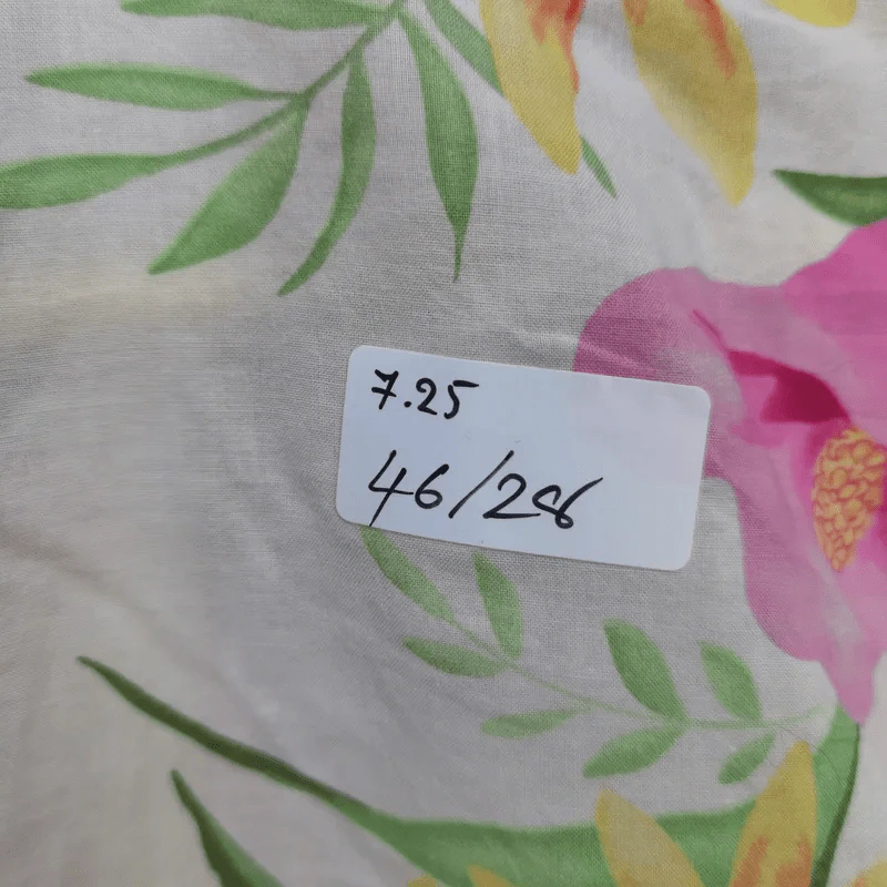 เสื้อเชิ้ตแขนยาว สีขาว ลายดอกไม้ พลัสไซส์ อก 46 นิ้ว, ยาว 28 นิ้ว รูปที่ 5