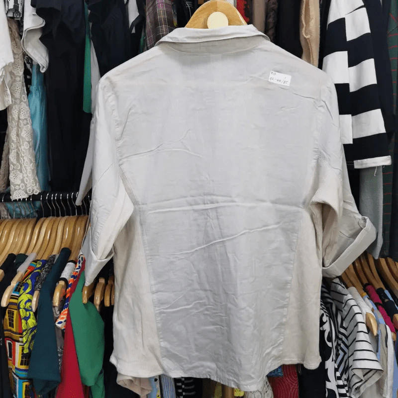 เสื้อเชิ้ตแขนสั้น สีขาว พลัสไซส์ อก 42-44 นิ้ว, ยาว 25 นิ้ว รูปที่ 6
