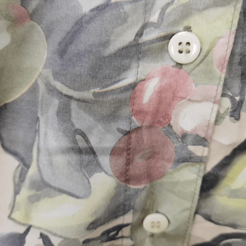 เสื้อเชิ้ตแขนยาว ลายดอก อก 46 นิ้ว, ยาว 27 นิ้ว รูปที่ 5