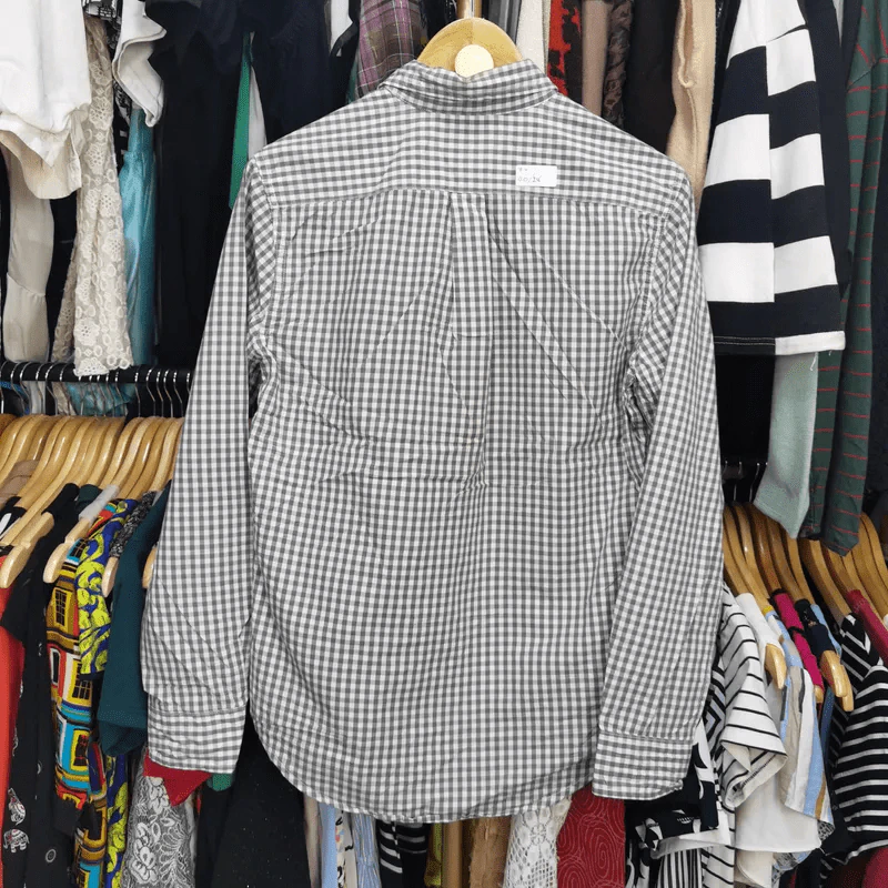 เสื้อเชิ้ตแขนยาว ลายตารางขาวดำ Levi's พลัสไซส์ อก 40 นิ้ว, ยาว 28 นิ้ว รูปที่ 5