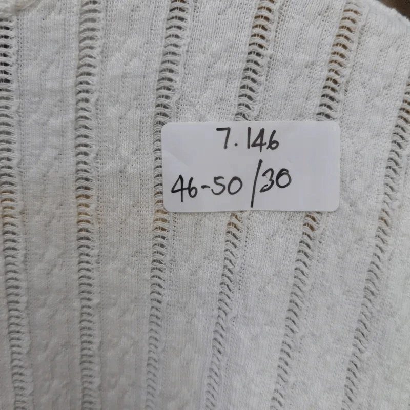 เสื้อยืดสีขาว ลายตรง พลัสไซส์ อก 46-50 นิ้ว, ยาว 30 นิ้ว รูปที่ 5