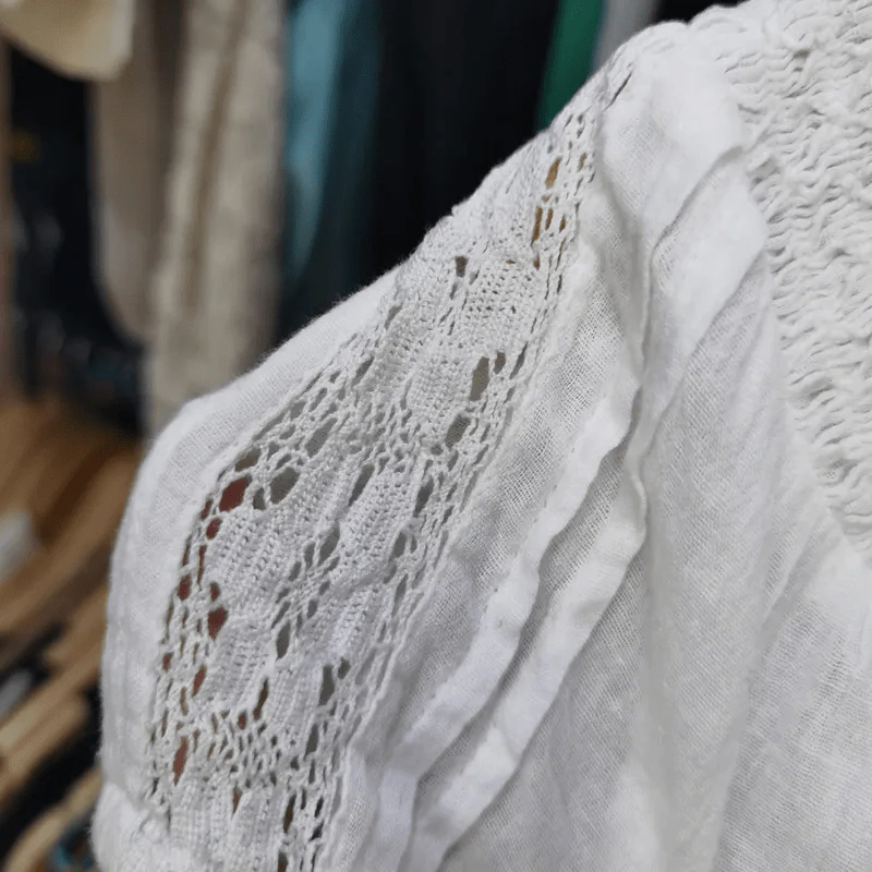 เสื้อสีขาว ใส่ทำบุญ พลัสไซส์ อก 44-46 นิ้ว, ยาว 24 นิ้ว รูปที่ 4