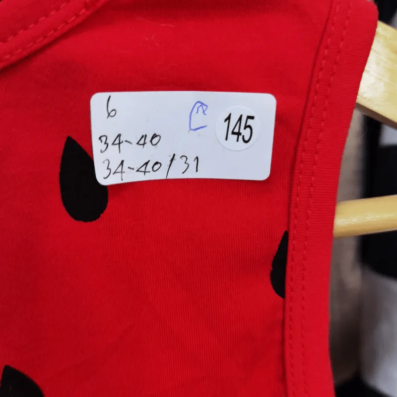 ชุดเดรสสั้น ลายแตงโม อก 34-40 นิ้ว, เอง 34-40 นิ้ว, ยาว 31 นิ้ว รูปที่ 4