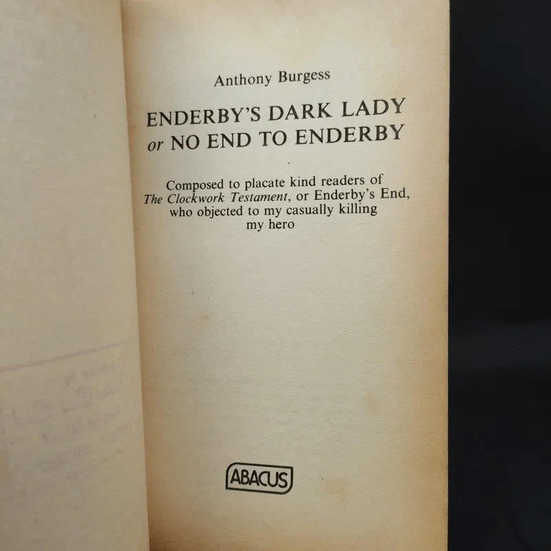 Enderby's Dark Lady - Anthony Burgess รูปที่ 9
