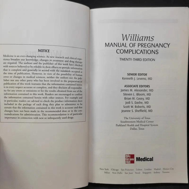 Williams Manual of Pregnancy Complications รูปที่ 8