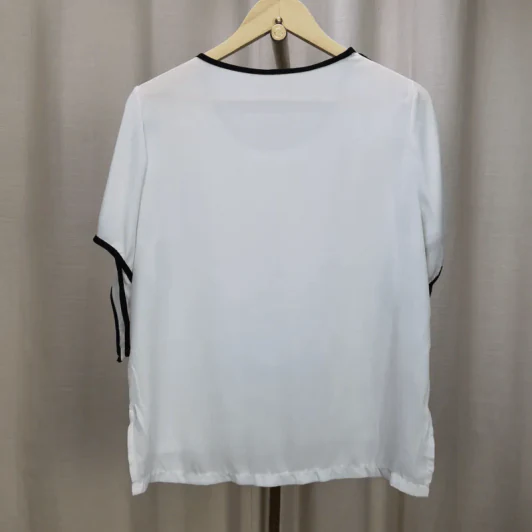 ชุดเสื้อ & กางเกง สีขาว กางเกงลายตรงขาวดำ รูปที่ 5