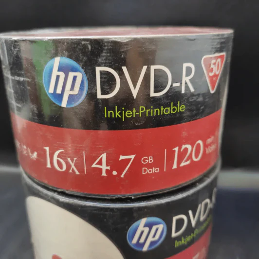 Hp DVD-R แผ่น DVD เปล่า ไม่ได้แกะห่อใช้ 16x 4.7G 2 ห่อ รวม 100 แผ่น รูปที่ 2
