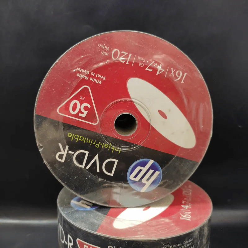 Hp DVD-R แผ่น DVD เปล่า ไม่ได้แกะห่อใช้ 16x 4.7G 2 ห่อ รวม 100 แผ่น รูปที่ 4