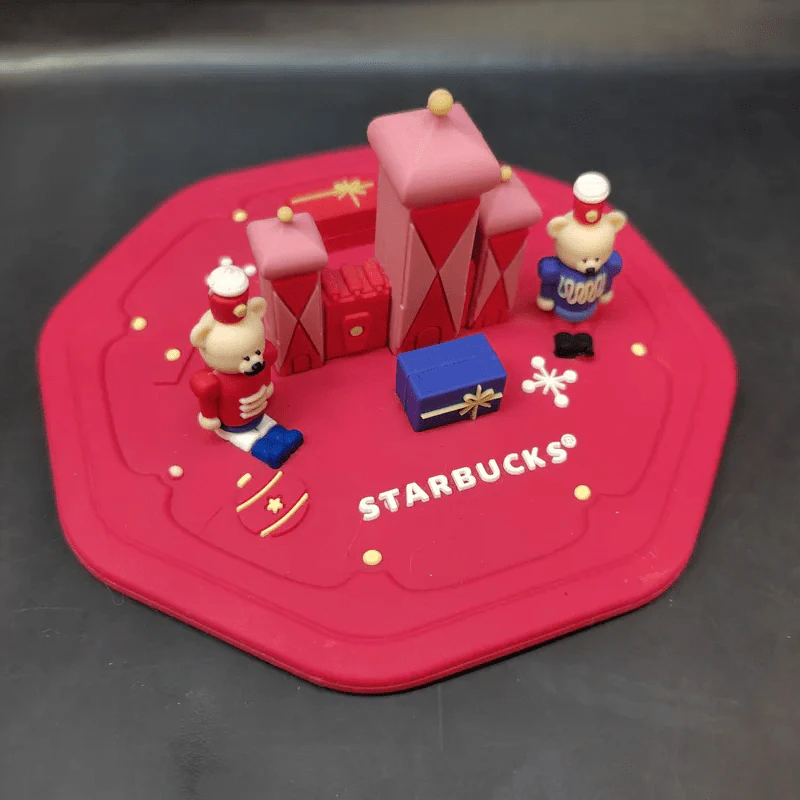 ที่ปิดฝาแก้วมือสอง Starbucks ลายการ์ตูนหมีน่ารักๆ รูปที่ 1