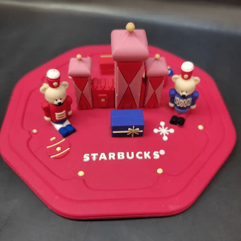 ที่ปิดฝาแก้วมือสอง Starbucks ลายการ์ตูนหมีน่ารักๆ รูปที่ 2