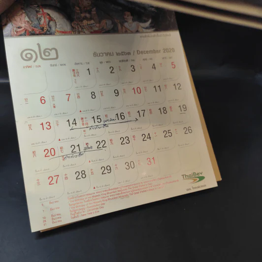 ปฏิทินตั้งโต๊ะ พ.ศ.2563 จิตรกรรมฝาผนัง วิหารลายคำ วัดพระสิงห์วรมหาวิหาร เพชรน้ำเอกแห่งเมืองเชียงใหม่ รูปที่ 7