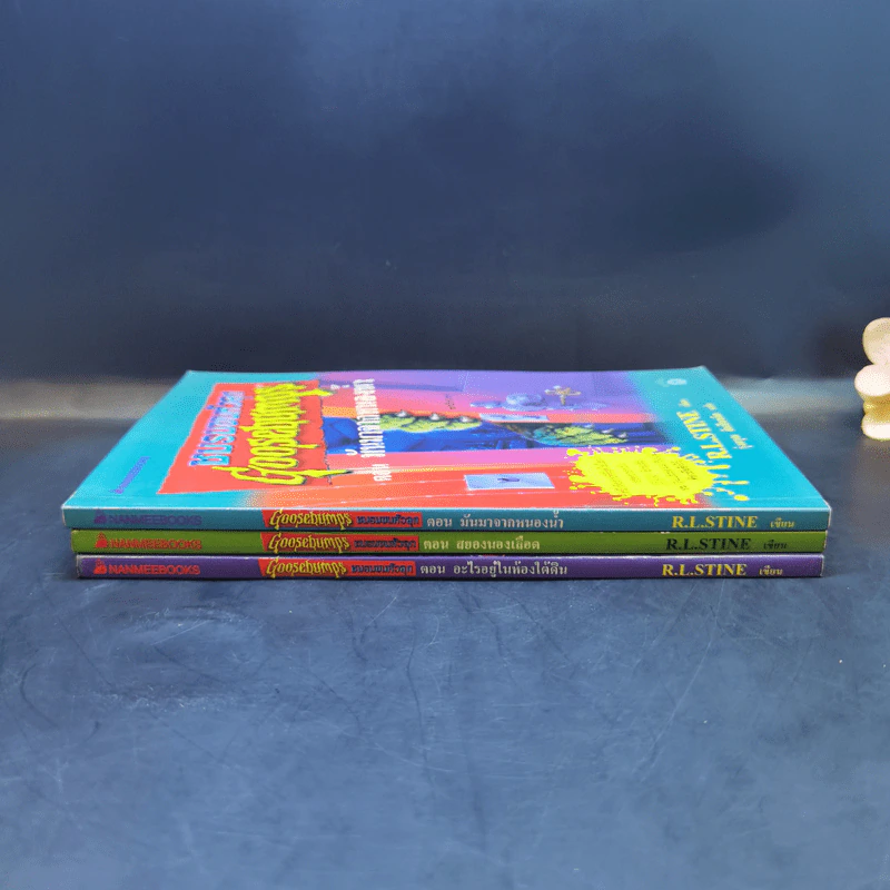 ชมรมขนหัวลุก Goosebumps 3 เล่ม ตอน อะไรอยู่ในห้องใต้ดิน, สยองนองเลือด, มันมาจากหนองน้ำ รูปที่ 3