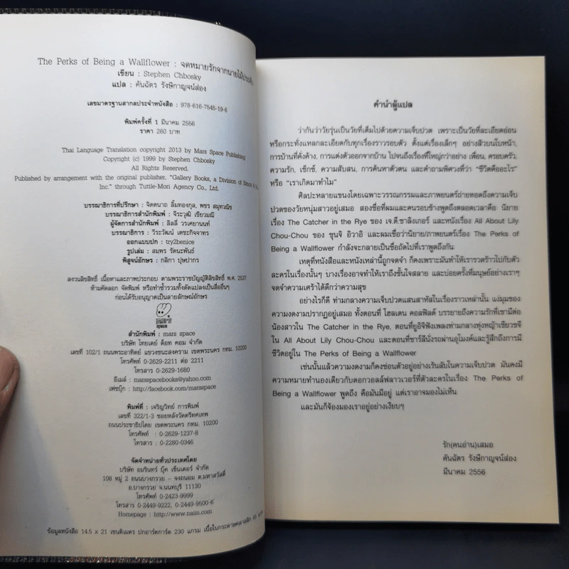 The Perks of Being a Wallflower : จดหมายรักจากนายไม้ประดับ - Stephen Chbosky (สตีเฟ่น ชบอสกี้) รูปที่ 8