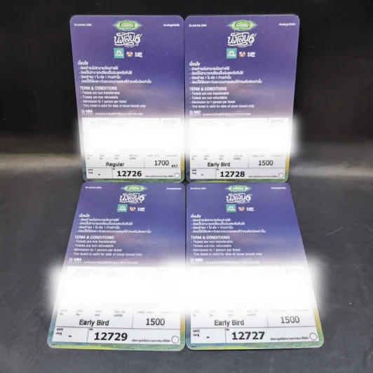 บัตรคอนเสิร์ตนั่งเล่น 6 ขายรวม 4 ใบ 17 ธ.ค.65 ทองสมบูรณ์คลับ เขาใหญ่ รูปที่ 3