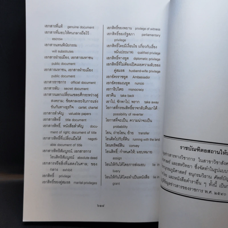 ศัพท์นิติศาสตร์ อังกฤษ-ไทย ไทย-อังกฤษ ฉบับราชบัณฑิตยสถาน รูปที่ 12