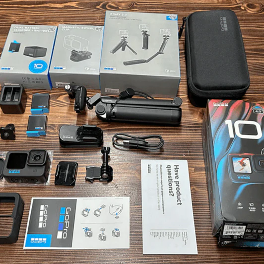 (มือสอง มีพร้อมส่ง) GoPro 10 Black พร้อมอุปกรณ์เสริมแท้ (ใช้งานได้ปกติ ไม่มีประกัน) รูปที่ 2