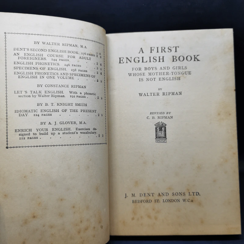 Dent's First English Book for Boy and Girls whose Mother-Tongue in Not English - Walter Ripman รูปที่ 8