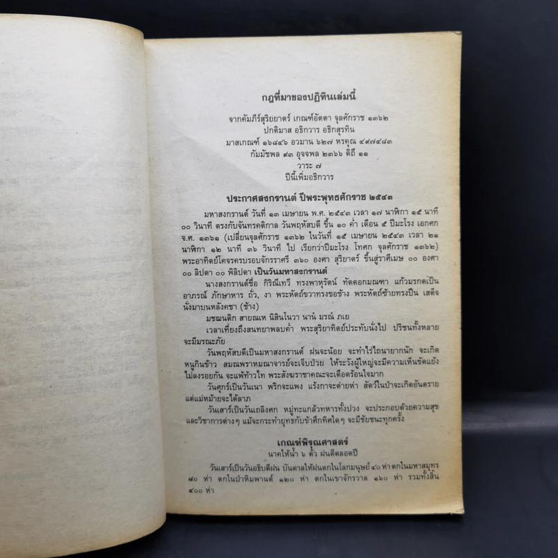 ปฏิทินฤกษ์บน ฤกษ์ล่าง พ.ศ.2543 - อาจารย์จำรัส ศิริ รูปที่ 9