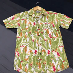 เสื้อฮาวาย ลายใบไม้สีเขียว อก 36 นิ้ว, ยาว 25 นิ้ว รูปที่ 1