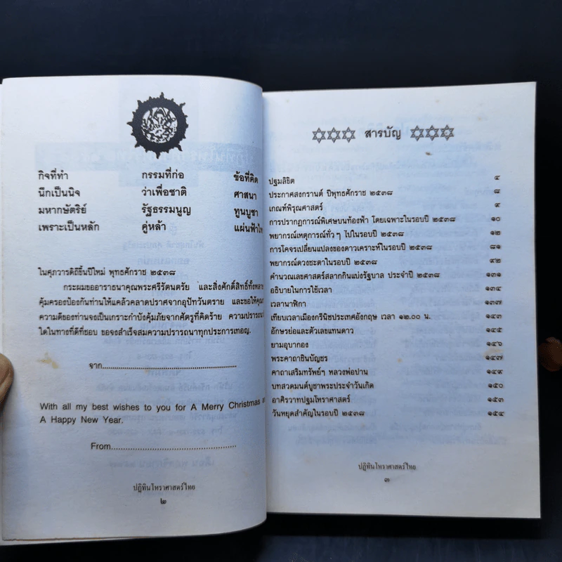 ปฏิทินโหราศาสตร์ไทย ส.ค.ส.2538 รูปที่ 8