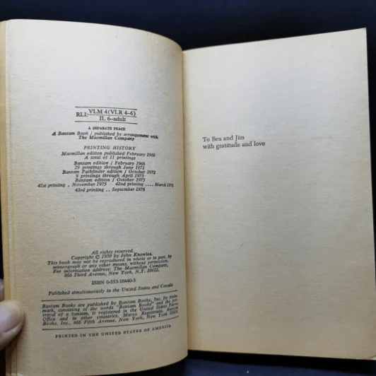 A Separate Peace - John Knowles รูปที่ 9