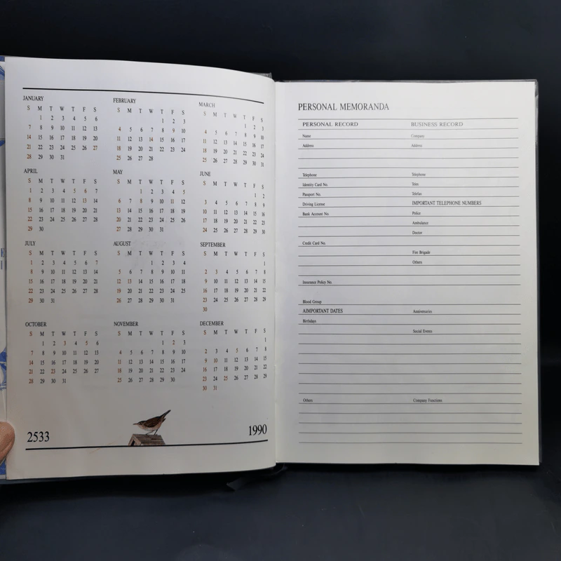 Birds Exotic Central Diary 1990 รูปที่ 9