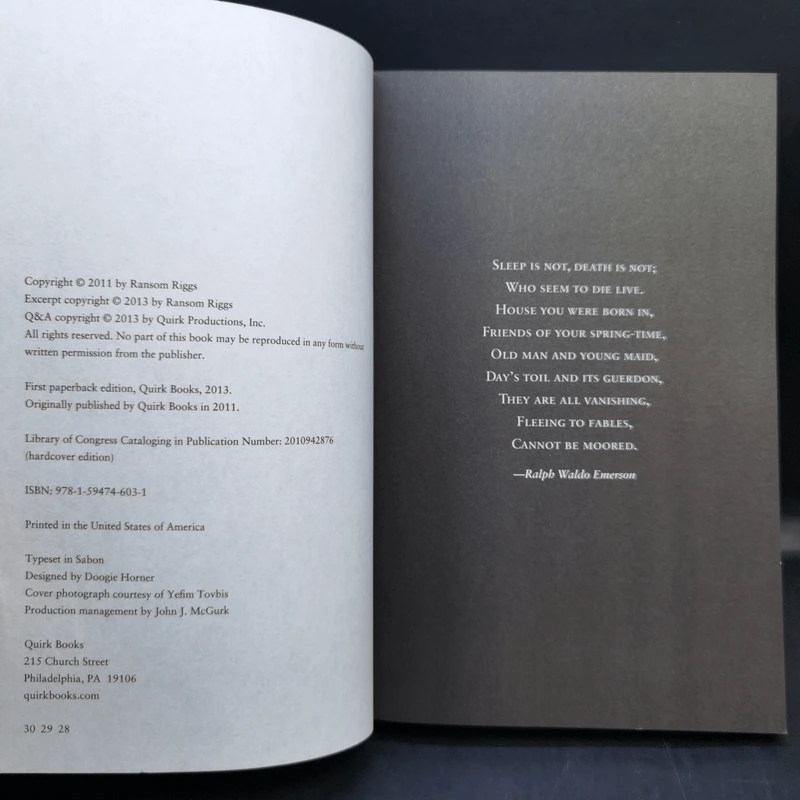 Miss Peregrine's Home for Peculiar Children - Ransom Riggs รูปที่ 9