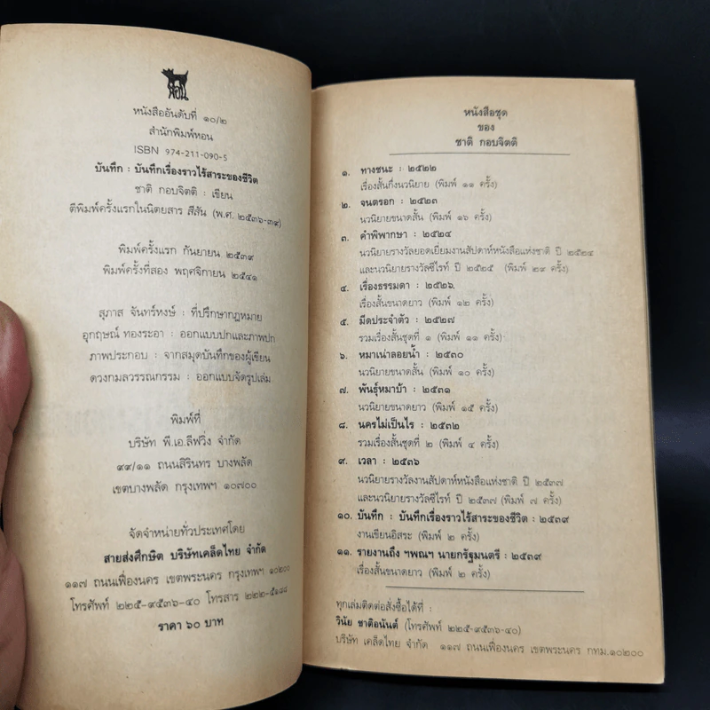 บันทึก : บันทึกเรื่องราวไร้สาระของชีวิต - ชาติ กอบจิตติ รูปที่ 8