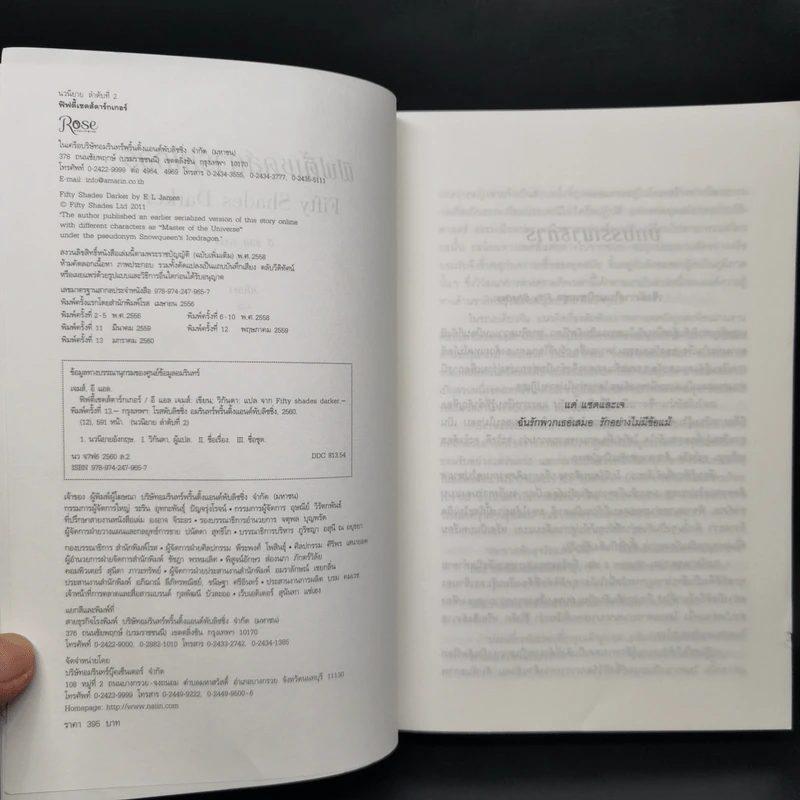ฟิฟตี้เชดส์ดาร์กเกอร์ 2 : Fifty Shades Darker 2 - E L James (อี แอล เจมส์) รูปที่ 8