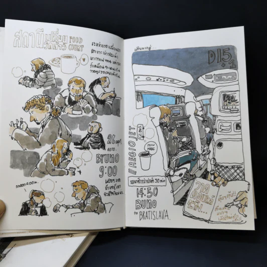 หนังสือชุด Sasi's Sketch Book 28 days in Europe PRAGUE , CESKY KRUMLOV + BUDAPEST, BRATISLAVA - ศศิ วีระเศรษฐกุล รูปที่ 14