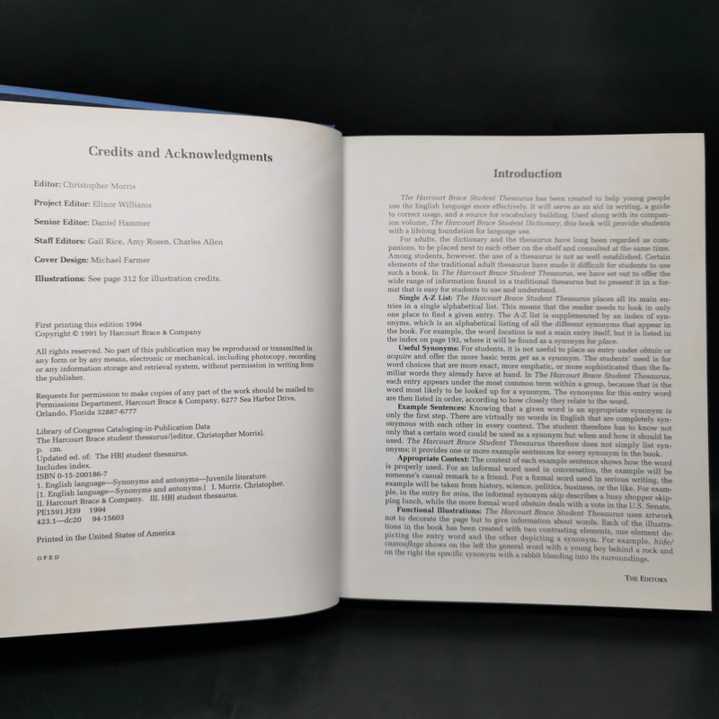 The Harcourt Brace Student Thesaurus - Harcourt Brace & Company รูปที่ 9