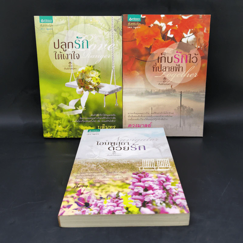 นิยายชุด ต้นรักเสน่หา 3 เล่ม เก็บรักไว้ที่ปลายฟ้า, โอบพสุธาด้วยรัก, ปลูกรักใต้เงาใจ รูปที่ 1