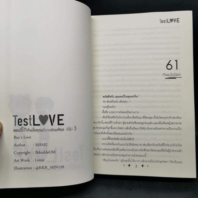 นิยายวาย Test Love ลองรักกันมั้ยคุณพี่ชายร่วมห้อง 3 เล่มจบ + Special - Mame รูปที่ 13