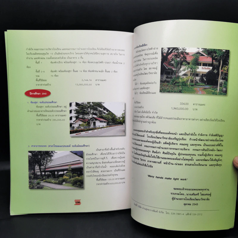 โรงเรียนวัฒนาวิทยาลัยขอบพระคุณพระเจ้า อนุสรณ์โรงเรียนรับรางวัลพระราชทาน ระดับมัธยมศึกษา ขนาดกลาง ปี 2542 รูปที่ 12