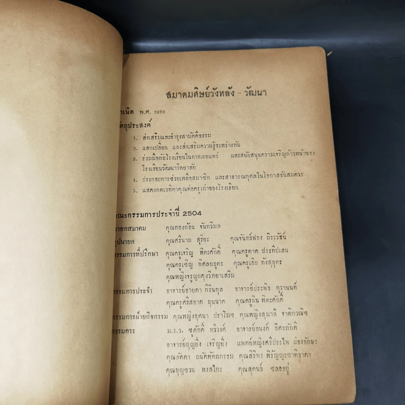 งานวังหลัง-วัฒนาแฟร์ ประจำปี 1961 สมาคมศิษย์วังหลัง-วัฒนา 23 ธ.ค.2504 รูปที่ 10
