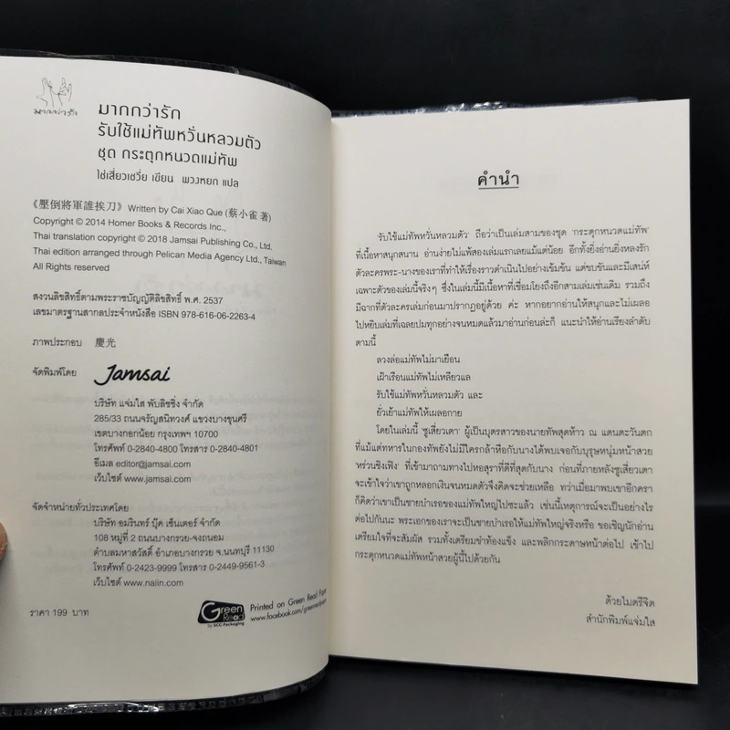 นิยายแจ่มใส ชุด กระตุกหนวดแม่ทัพ 4 เล่มจบ - ไช่เสี่ยวเชวี่ย รูปที่ 8